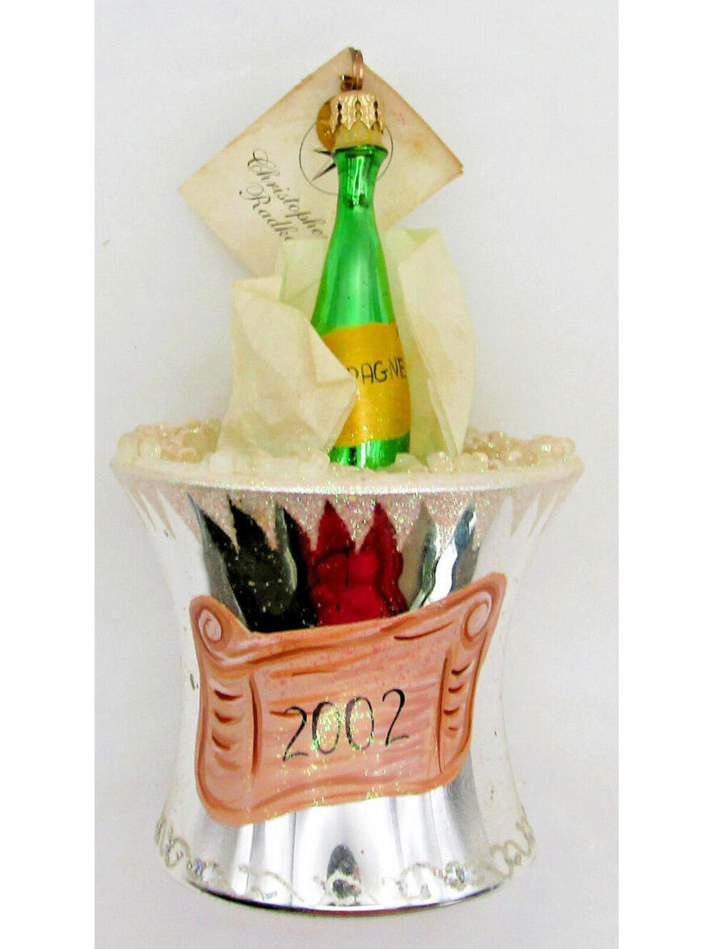 Christopher Radko Grand Toast 2002 Ornament 00-304-2 with Original Box